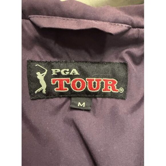 PGA Tour Men's Windbreaker Vest Sz. M Front Zip Golf Pockets Tan All Weather - Picture 8 of 11